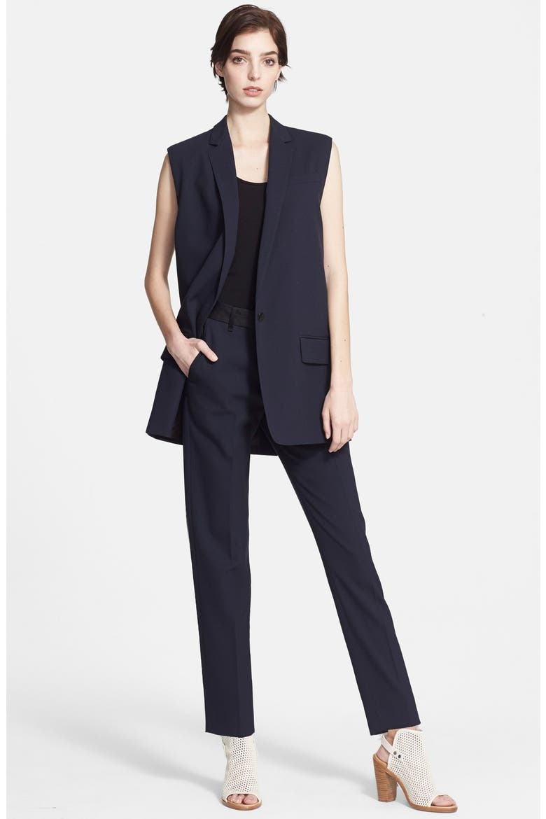 'François' Oversized Wool Vest, Alternate, color, DARK NAVY