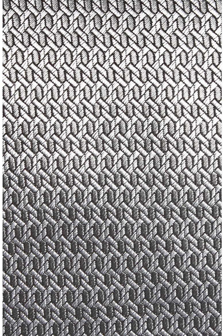 Geometric Jacquard Silk Tie, Alternate, color, GRAY