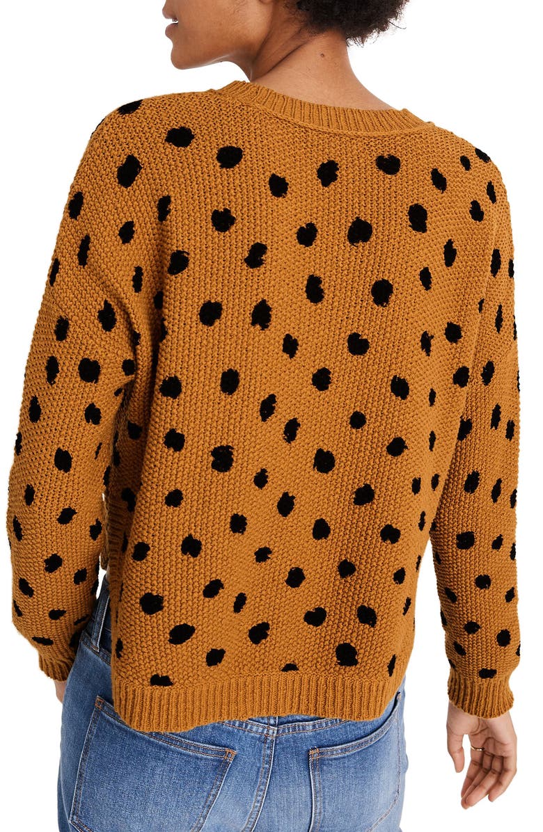 Madewell Painted Spots Pullover Sweater, Alternate, color, 