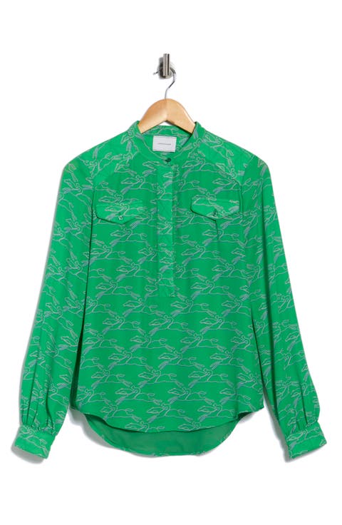 Logo Print Long Sleeve Top