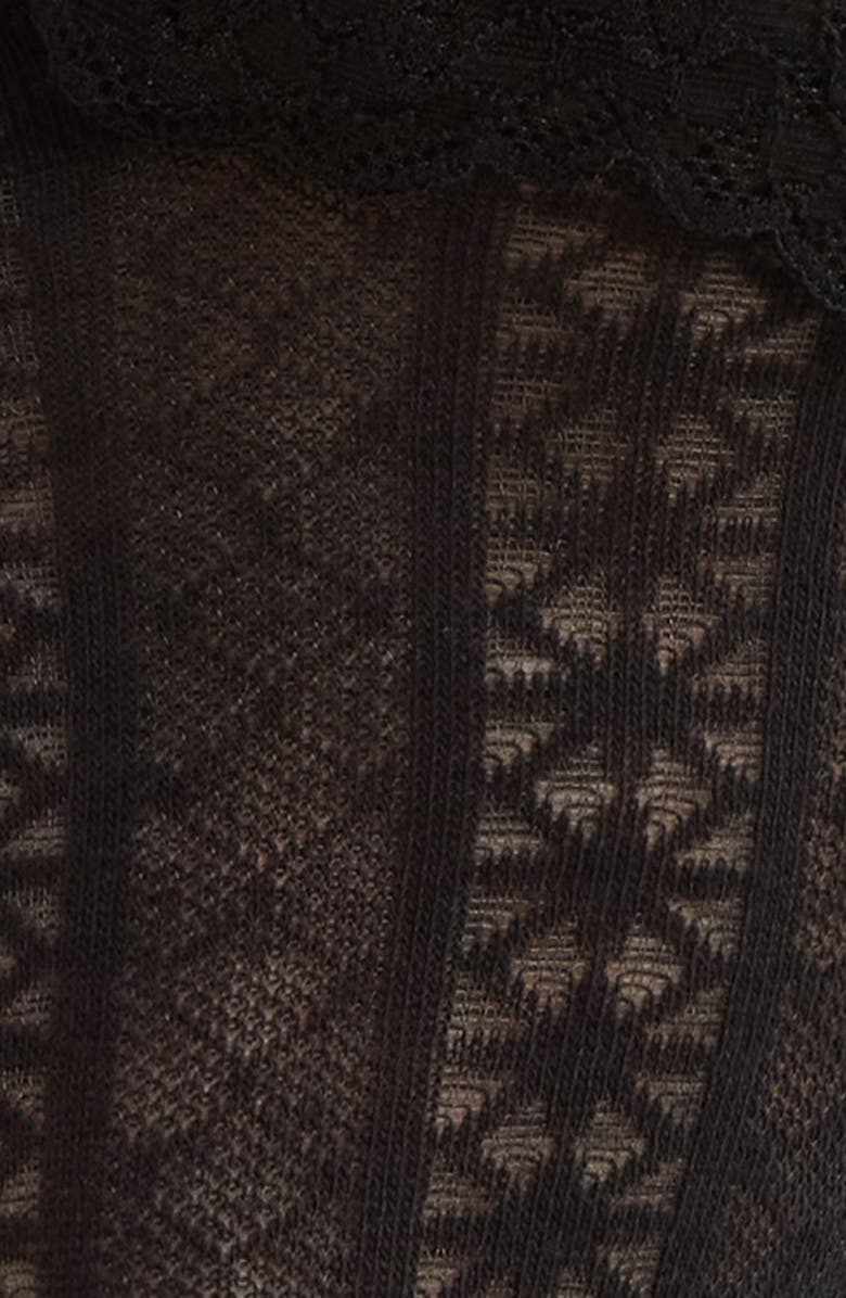 Casa Clara Palmer Ruffle Ankle Socks, Alternate, color, Black