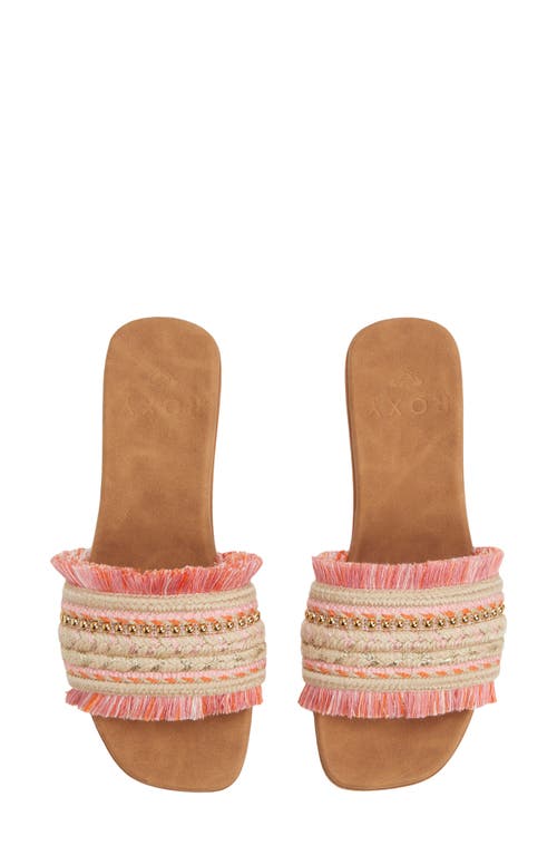 Roxy Positano Slide Sandal In Pink