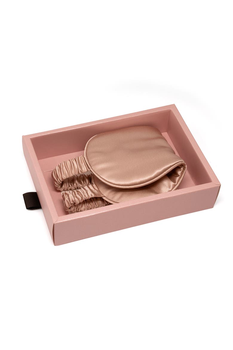 Silk Sleep Mask, Alternate, color, ROSE GOLD