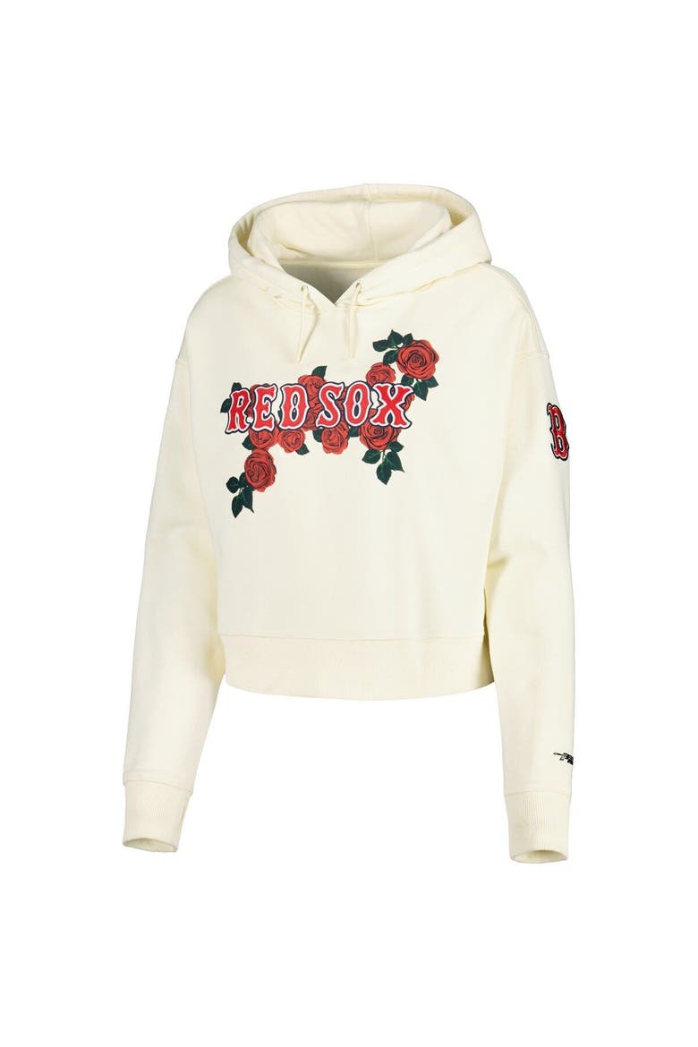 Women's Pro Standard Cream Boston Red Sox Roses Pullover Hoodie, Alternate, color, Cream