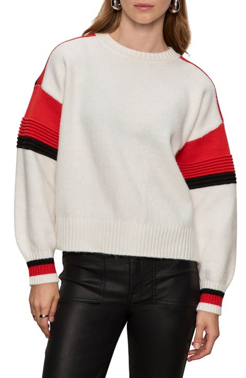 Sporty Stripe Crewneck Sweater