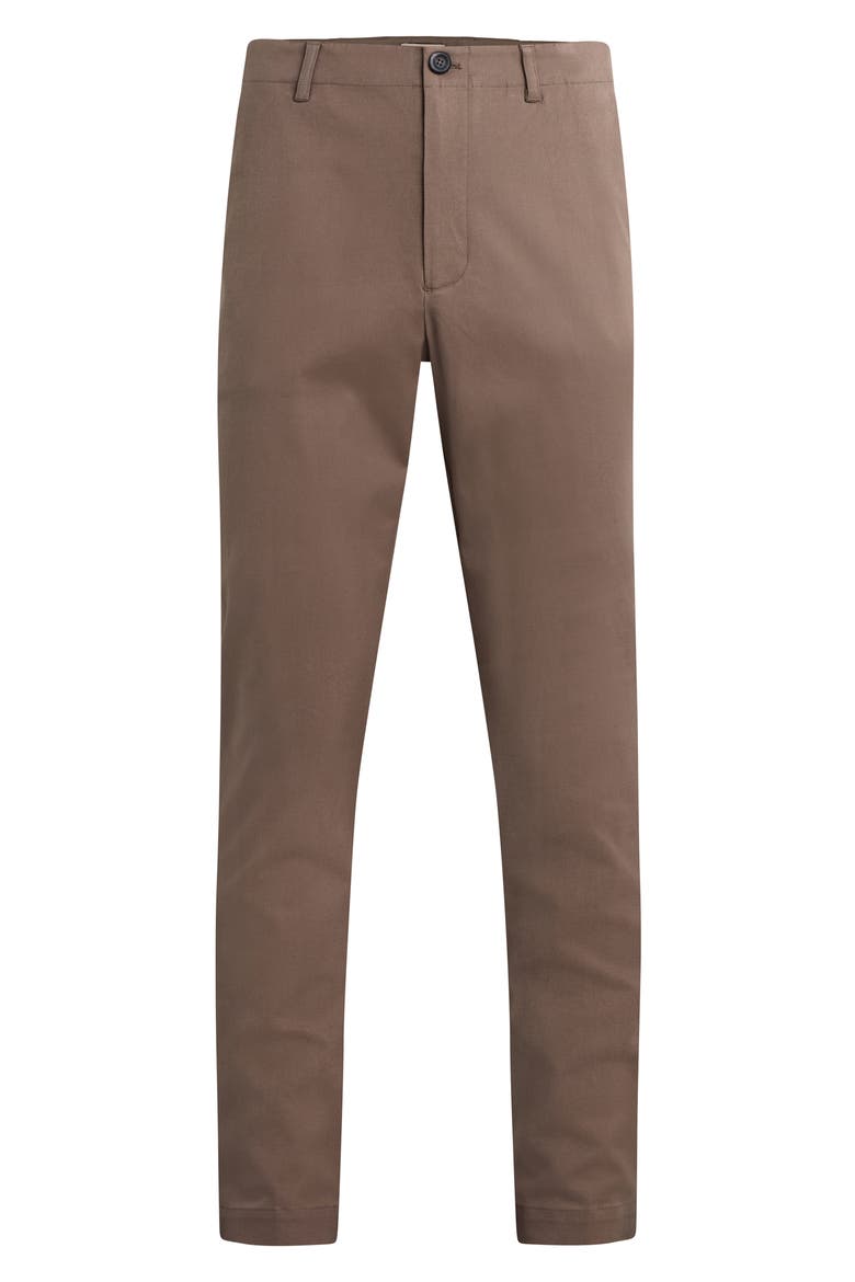 Skinny Fit Flat Front Cotton Twill Chinos, Alternate, color, FALCON