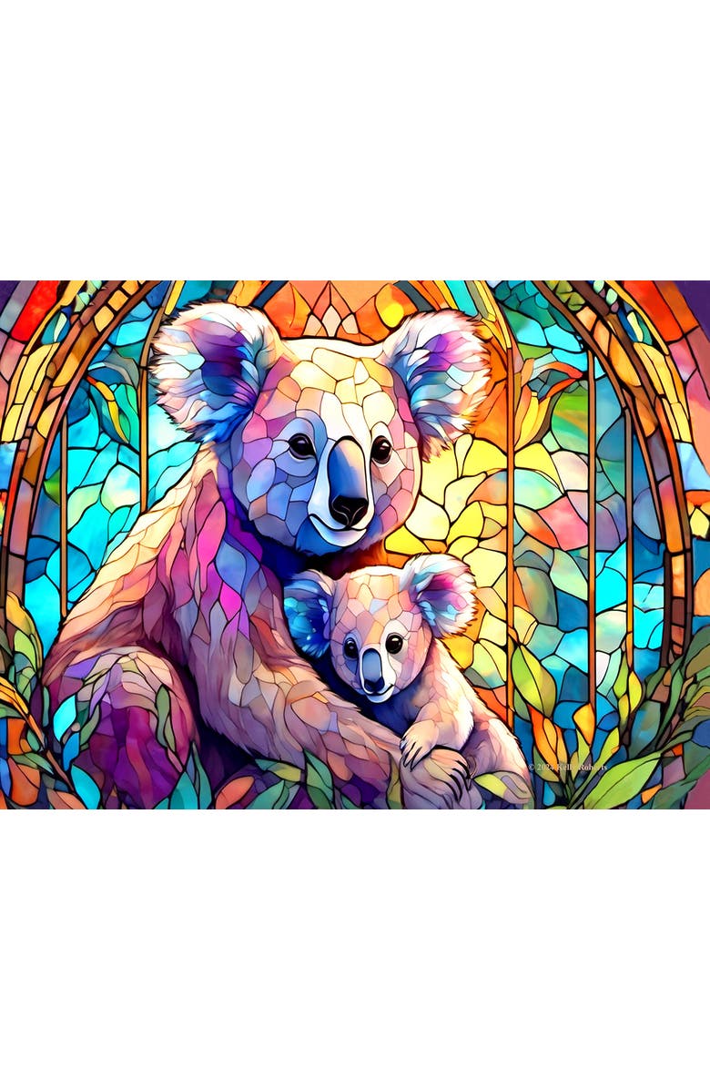 Sunsout Stained Glass Zoo Koala 1000 piece Jigsaw Puzzle for Adults, Alternate, color, Multicolor