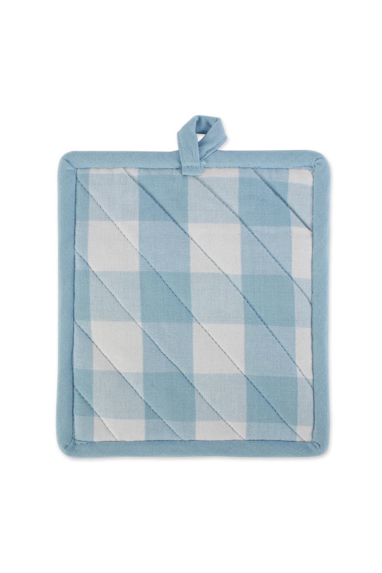 Light Blue Buffalo Check Oven Mitt & Potholder Set, Alternate, color, Light Blue