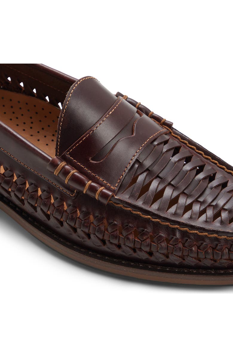 G.H.BASS Lexington Woven Penny Loafer, Alternate, color, Dark Brown