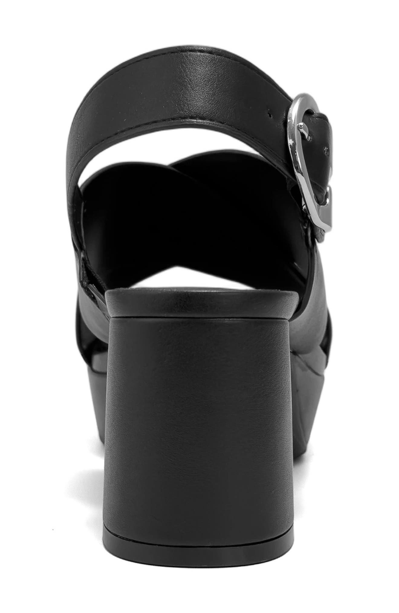 Pura Platform Sandal, Alternate, color, BLACK NAPPA