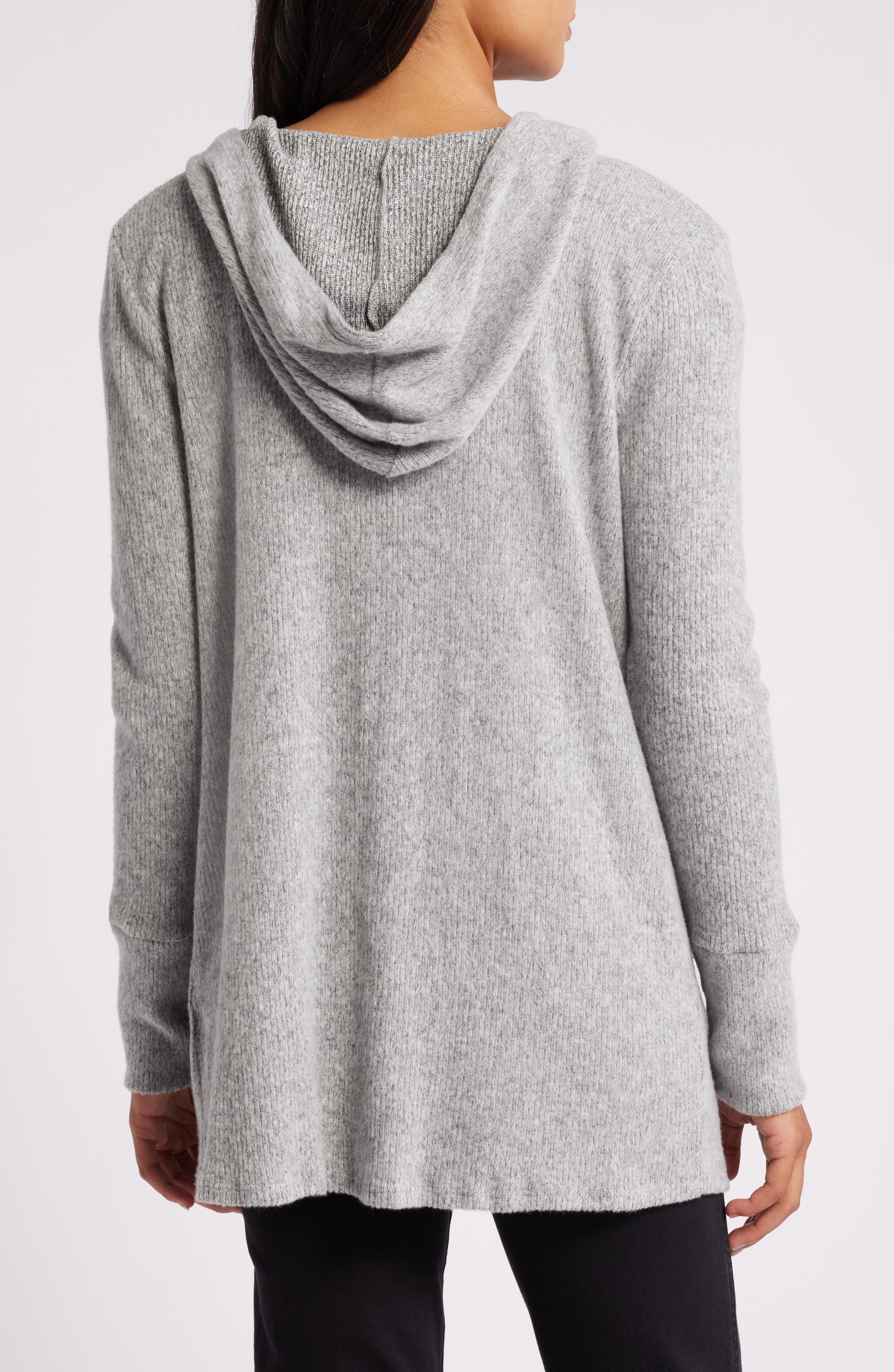 Hooded Rib Cardigan - image 2