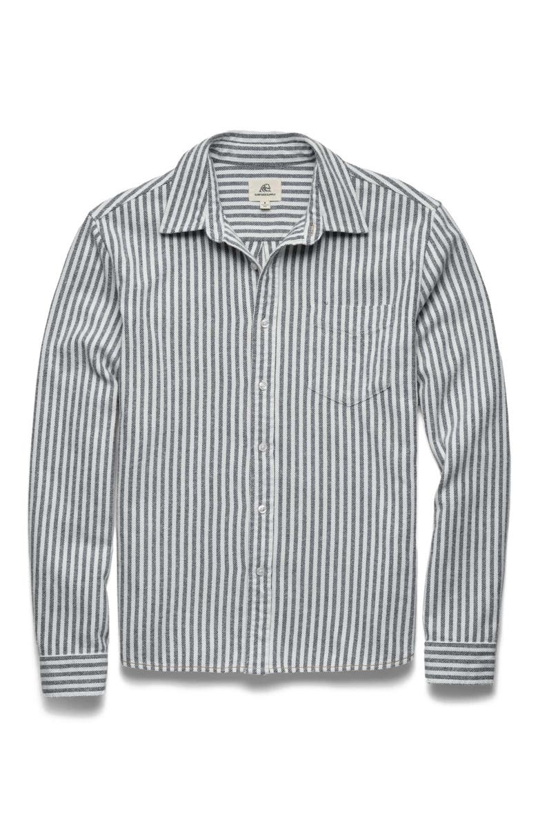 Surfside Supply Co. Brian Twill Stripe Shirt, Main, color, Navy