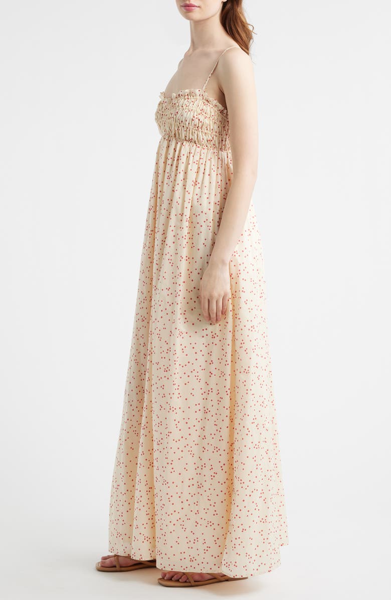 Faithfull the Brand Presa Dot Sweetheart Neck Maxi Dress, Alternate, color, Linnea Dot Panna