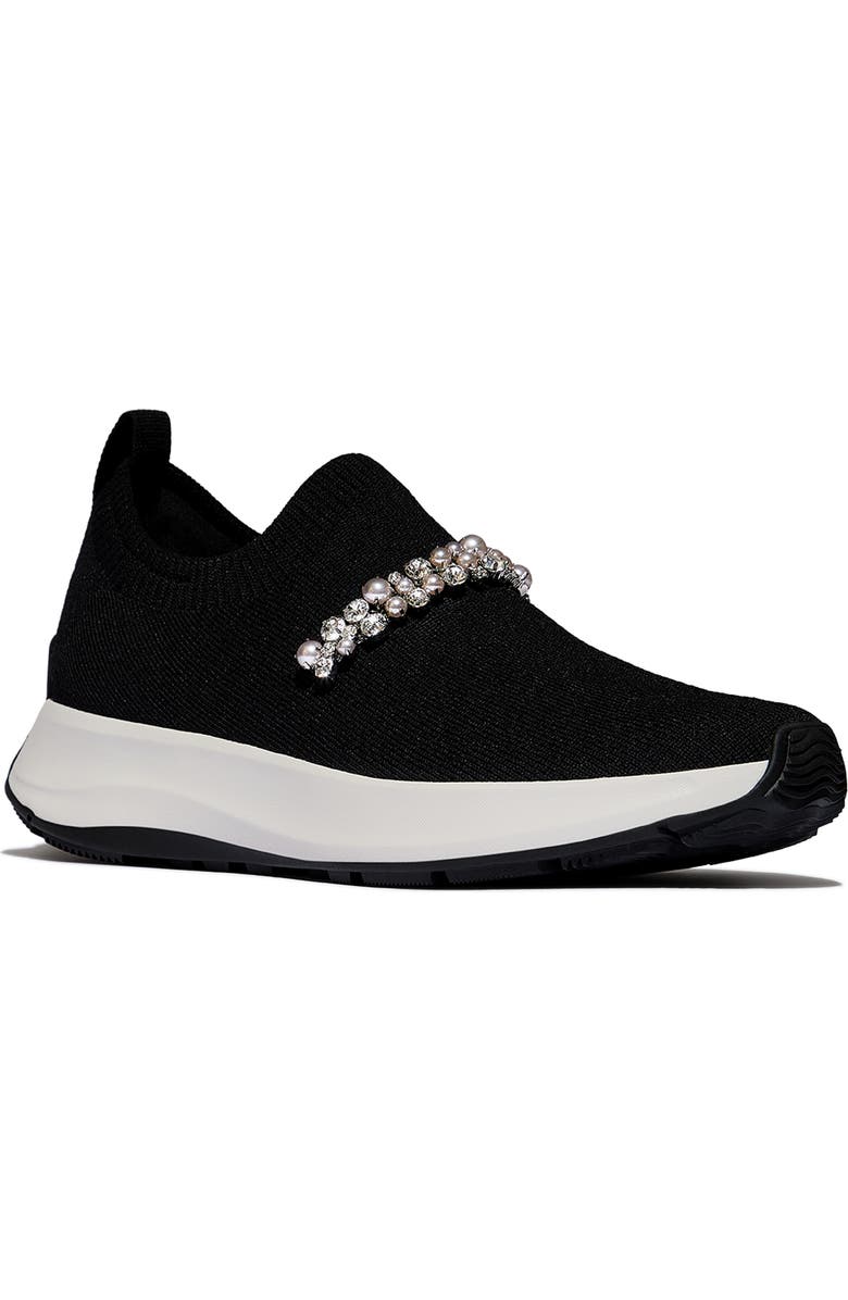 FitFlop F Mode Flow Pearls Sneakers, Main, color, Black
