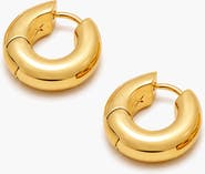 YOJ Sirso Midi Hoop Earrings In Gold
