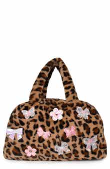 Kids' Leopard Faux Fur Duffle Bag
