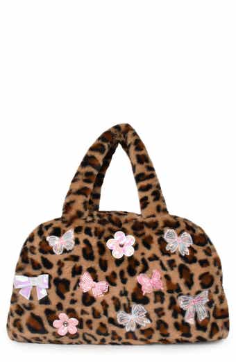 Kids' Leopard Faux Fur Duffle Bag
