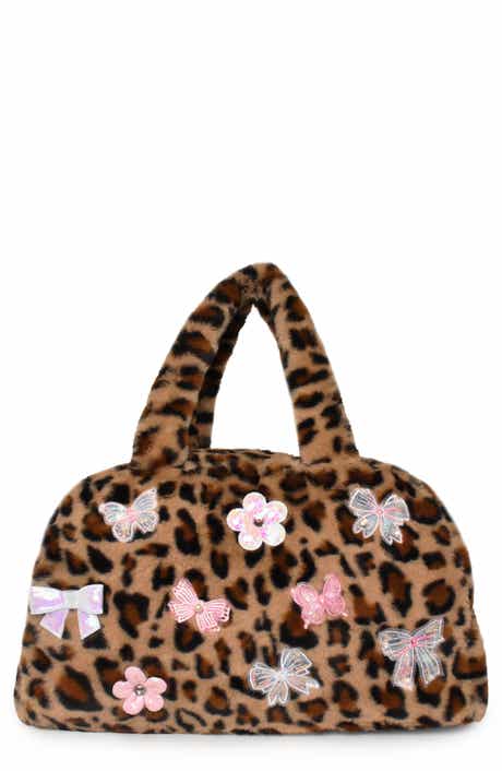 Kids' Leopard Faux Fur Duffle Bag