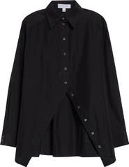 Michael Kors Collection Silk Blend Cutaway Button-Up Shirt
