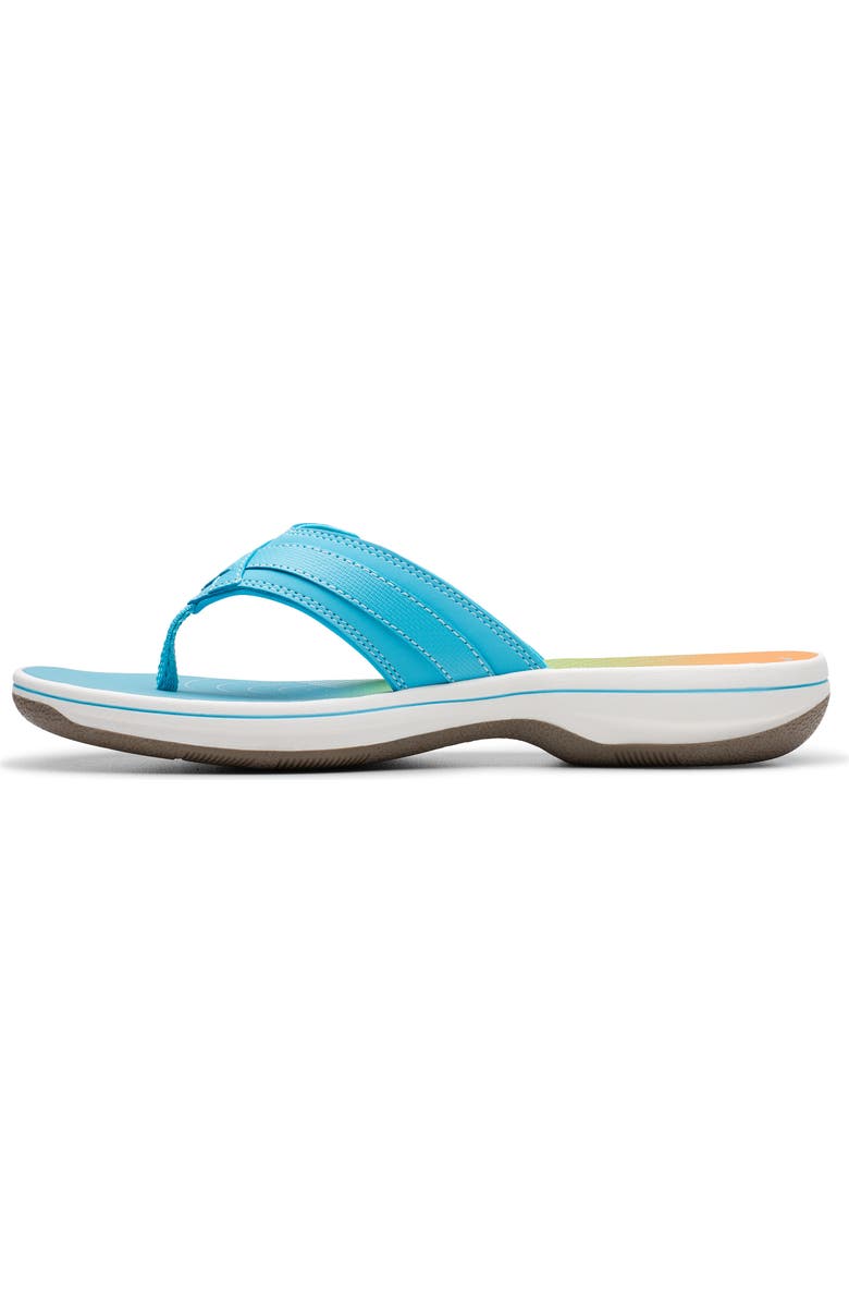 Clarks<sup>®</sup> Breeze Sea Flip Flop, Alternate, color, Turquoise Ombre