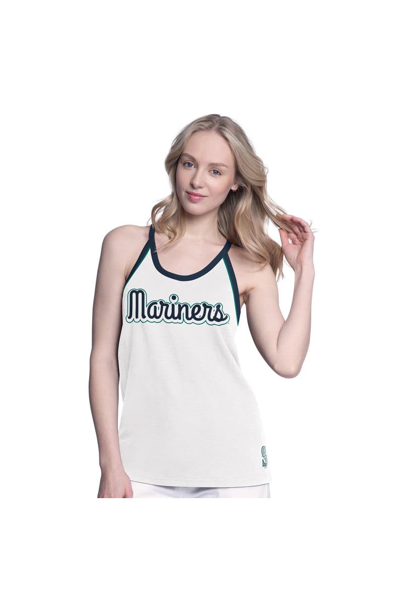 G-III 4HER BY CARL BANKS Women's G-III 4Her by Carl Banks White Seattle Mariners Curveball Tank Top, Alternate, color, White