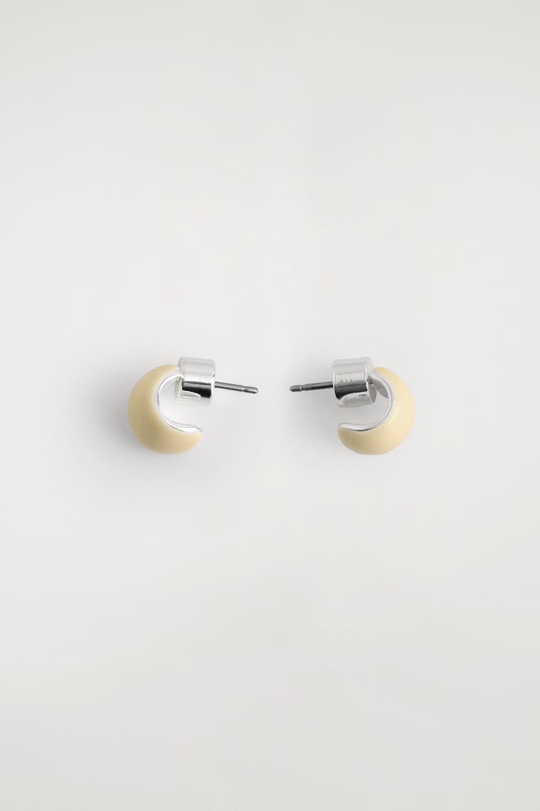 Mini Half-hoop Earrings, Main, color, BUTTER YELLOW