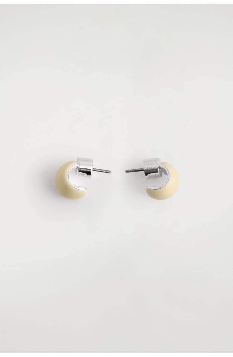 COS Mini Half-hoop Earrings, Main, color, Butter Yellow