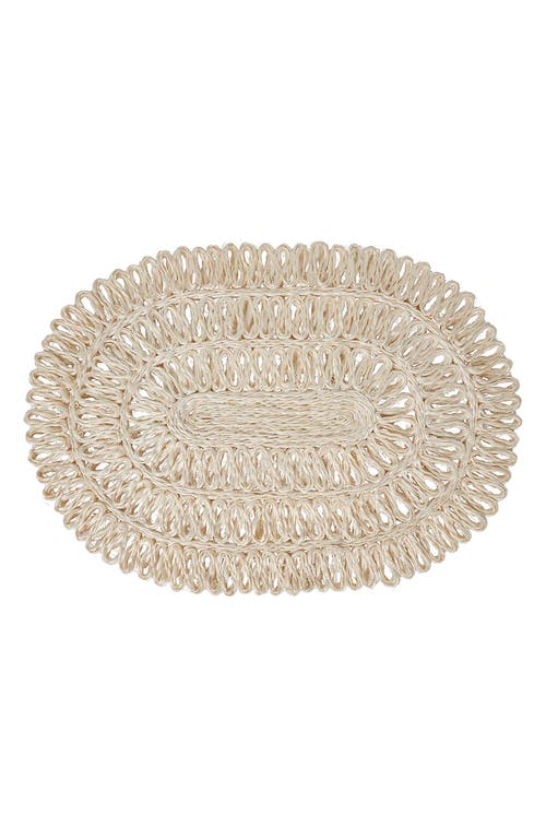 Juliska Straw Loop Oval Placemat In Whitewash