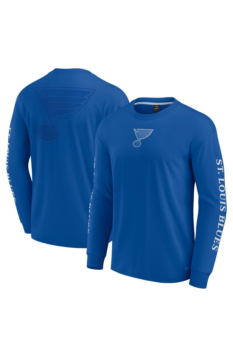 FANATICS Men's Fanatics Blue St. Louis Blues Elements Strive Long Sleeve T-Shirt, Alternate, color, Blue