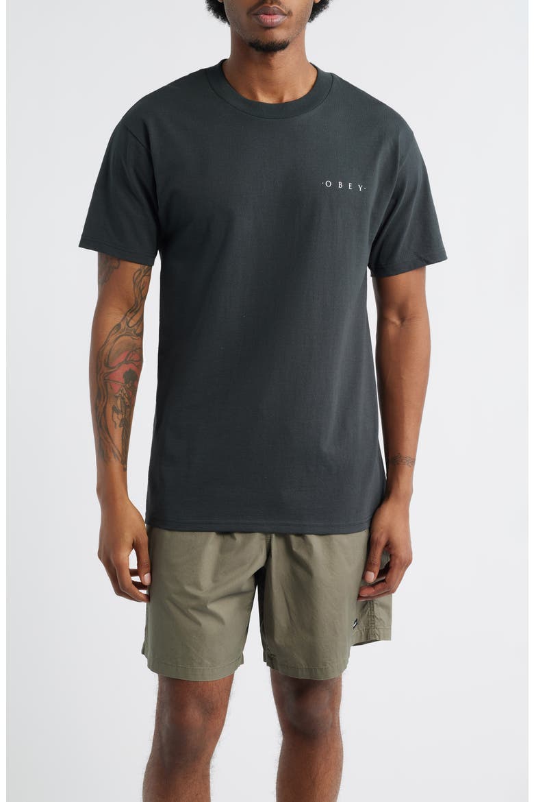 Architecture of the Uni Cotton Graphic T-Shirt, Main, color, VINTAGE BLACK