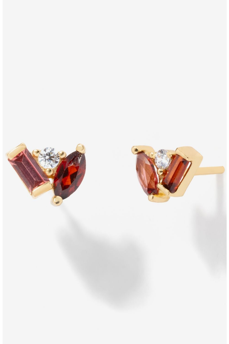 Seraphina Garnet Stud Earrings, Main, color, Garnet