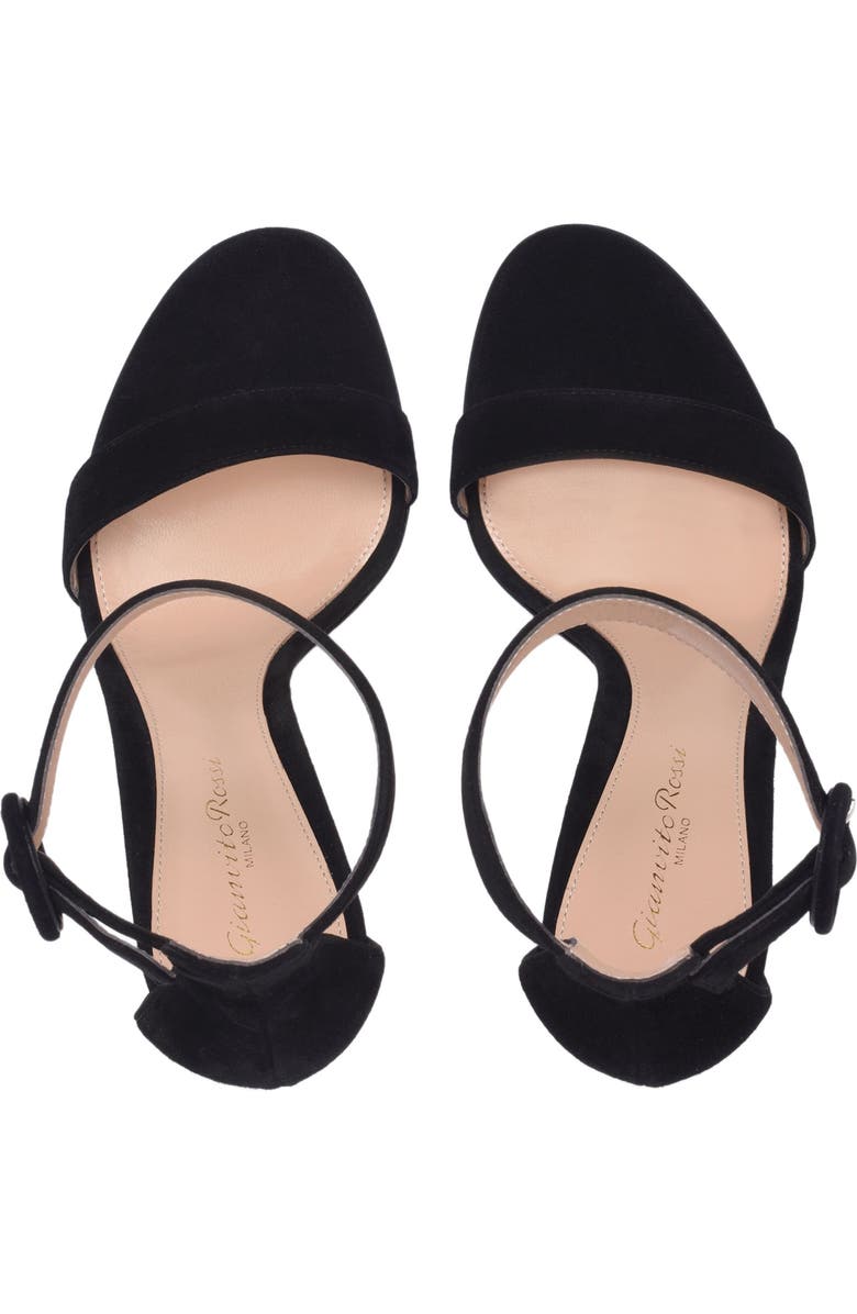 Gianvito Rossi Portofino 105 Sandals, Alternate, color, Black Suede