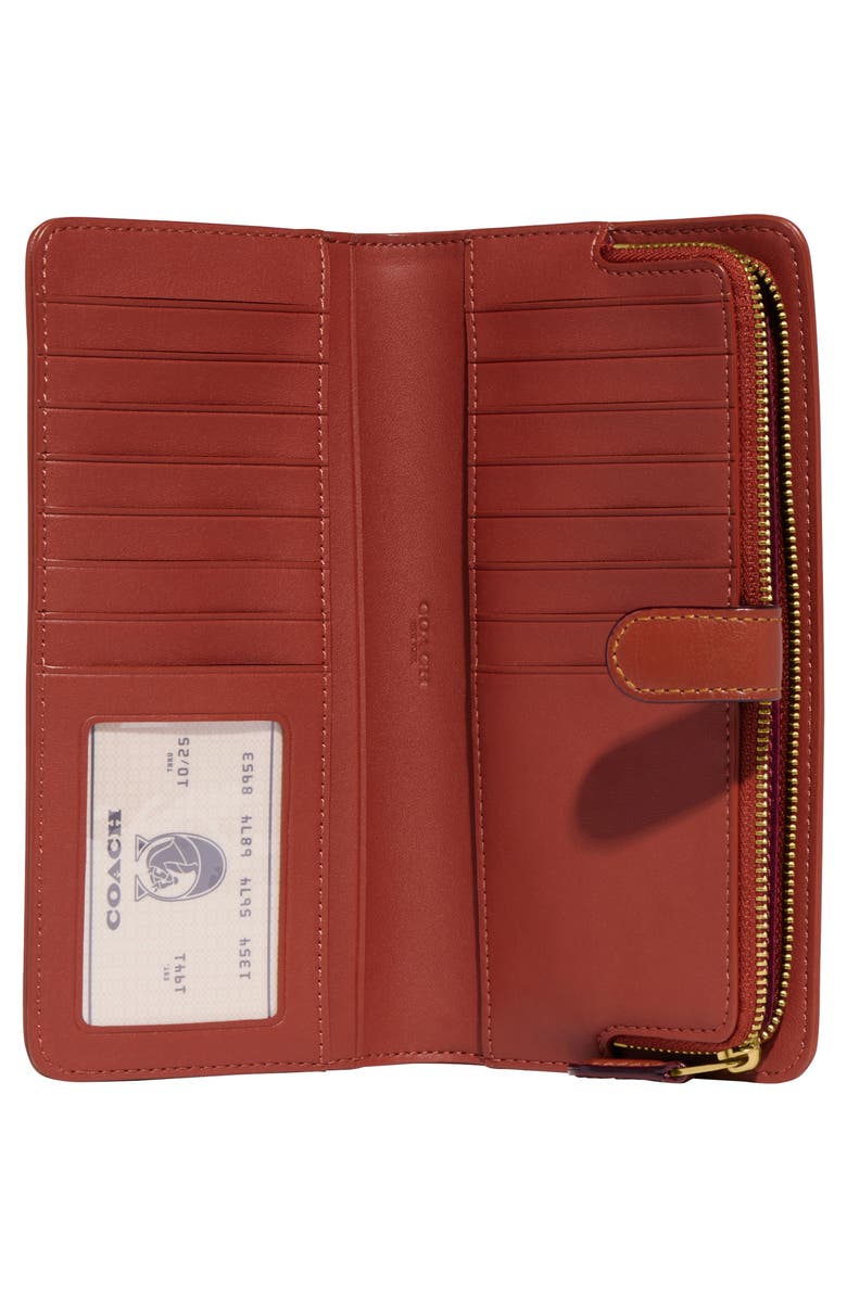 COACH Skinng Signature Coated Canvas & Leather Bifold Wallet, Alternate, color,