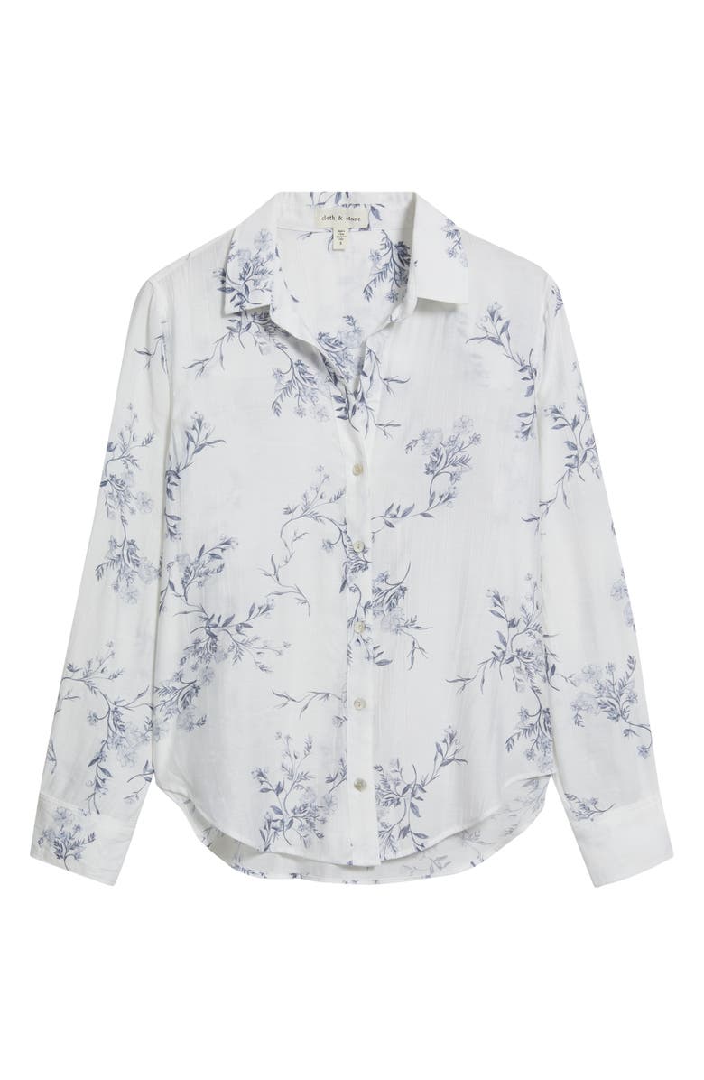 Cloth & Stone Print Button-Up Shirt, Alternate, color, Blue Opal Floral