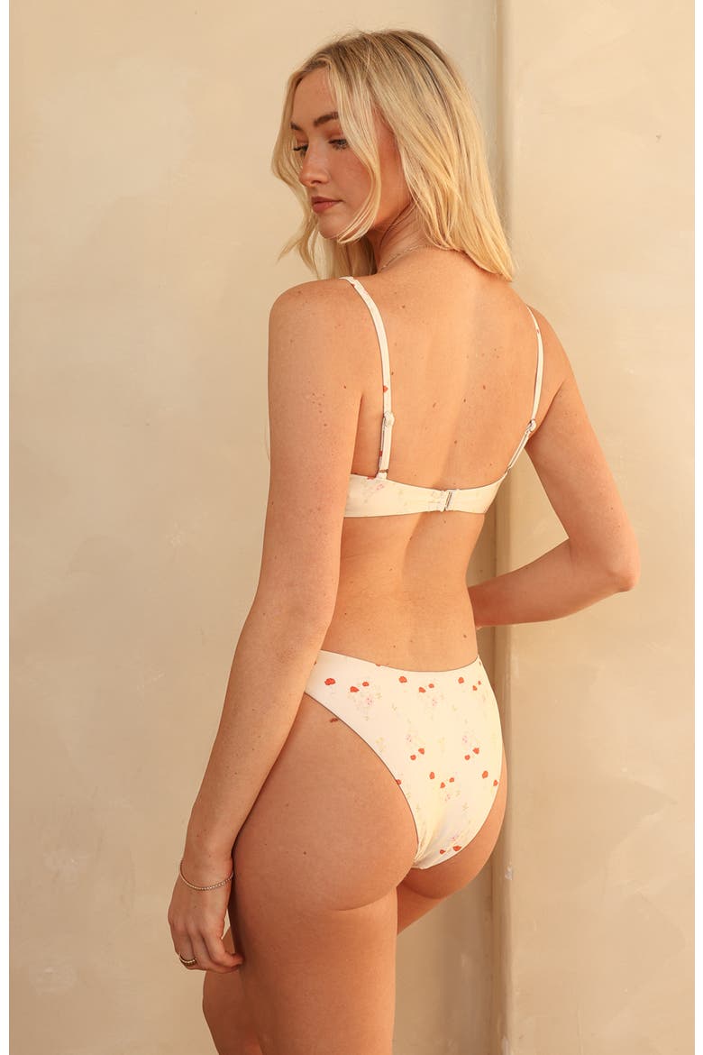 Nocturnal Cheeky Bikini Bottom, Alternate, color, Rosewater