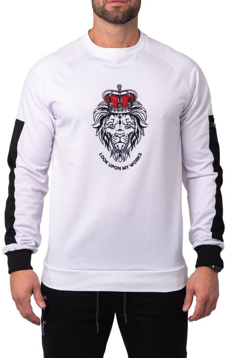 Works Graphic Crewneck Sweater