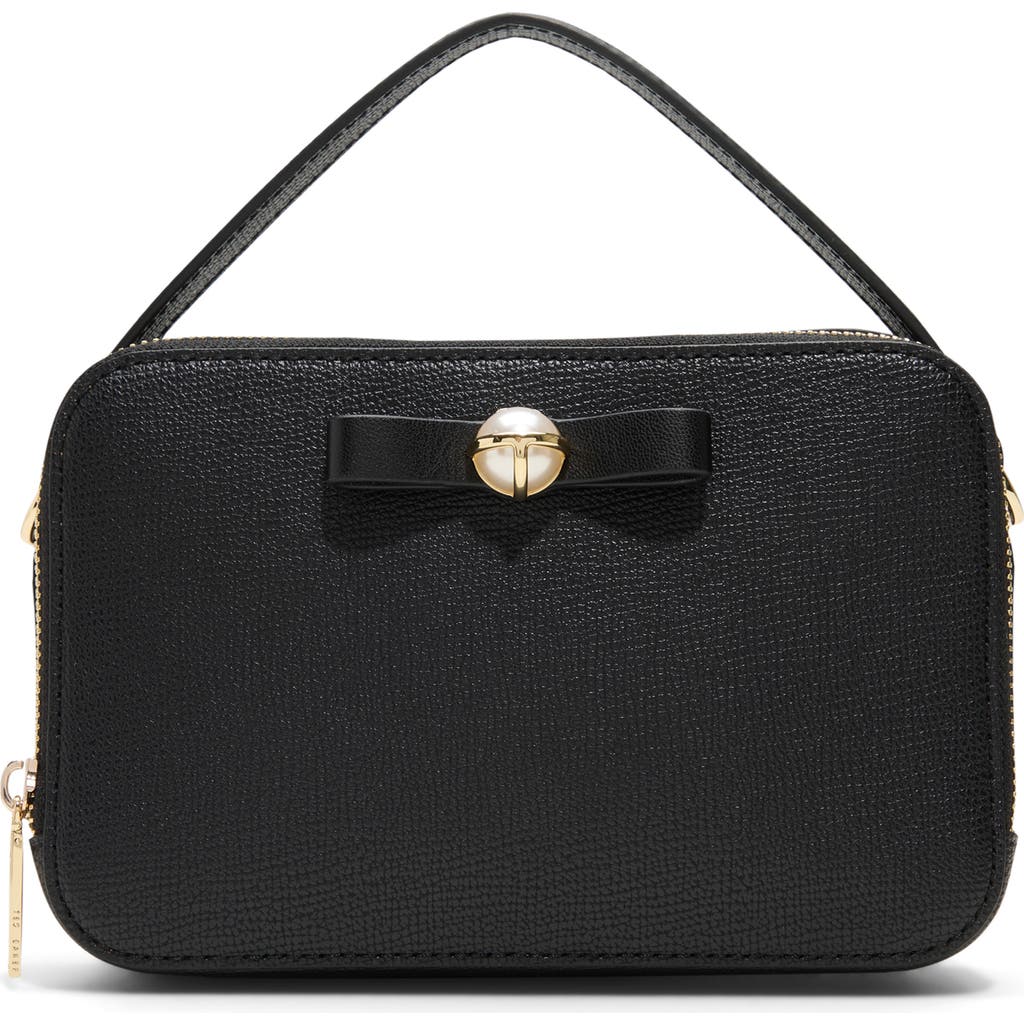 Ted Baker London Teena Faux Leather Top Handle Bag In Black