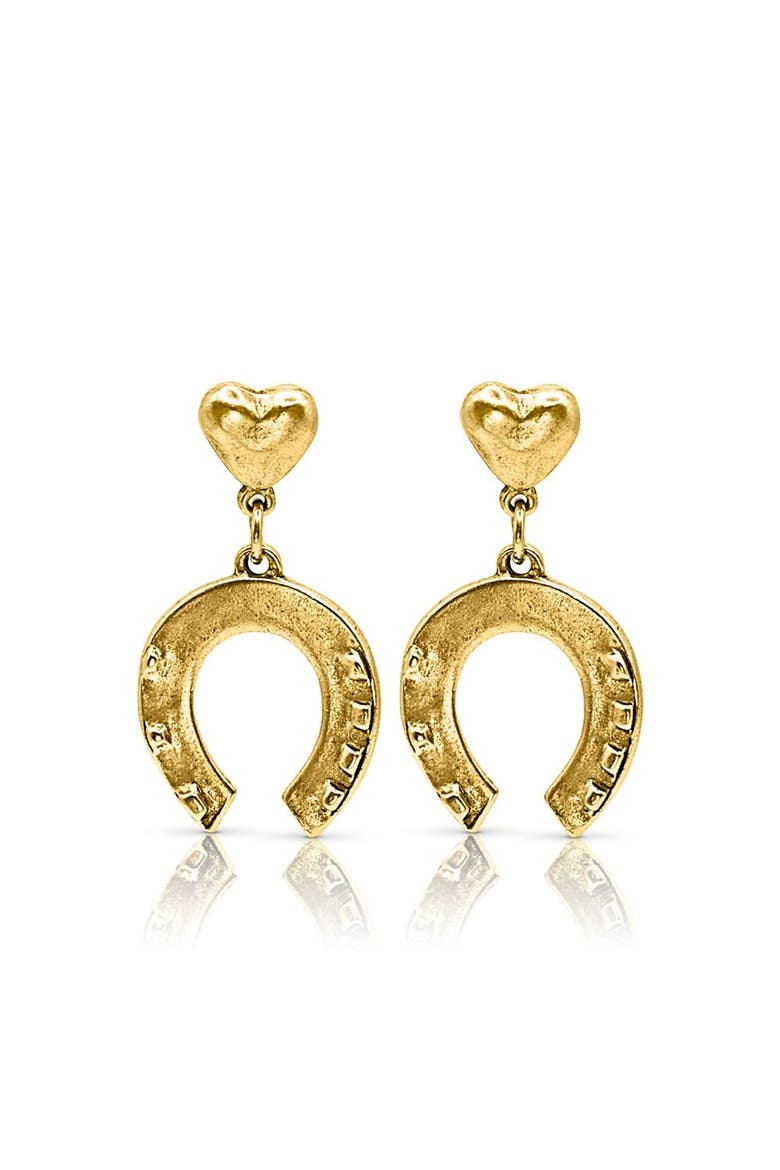 Wilder Hart Earrings, Main, color, Gold