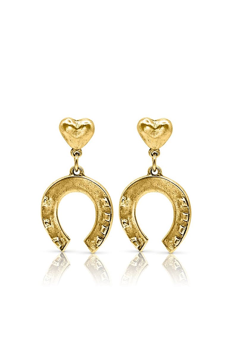 Bowood Lane Wilder Hart Earrings, Main, color, Gold