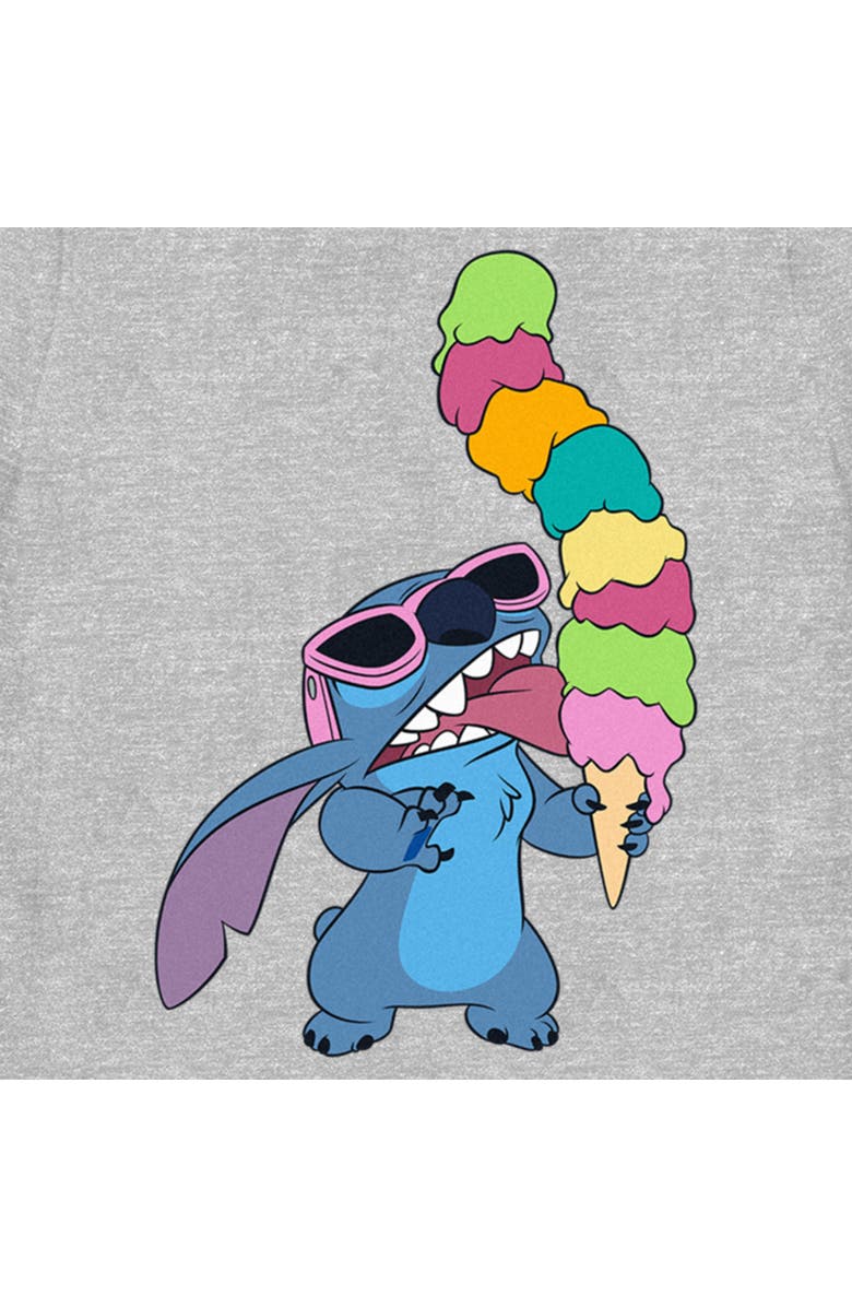 Lilo & Stitch Women's Lilo & Stitch Ice Cream Lover Stitch  Graphic T-Shirt, Alternate, color, Athletic Heather