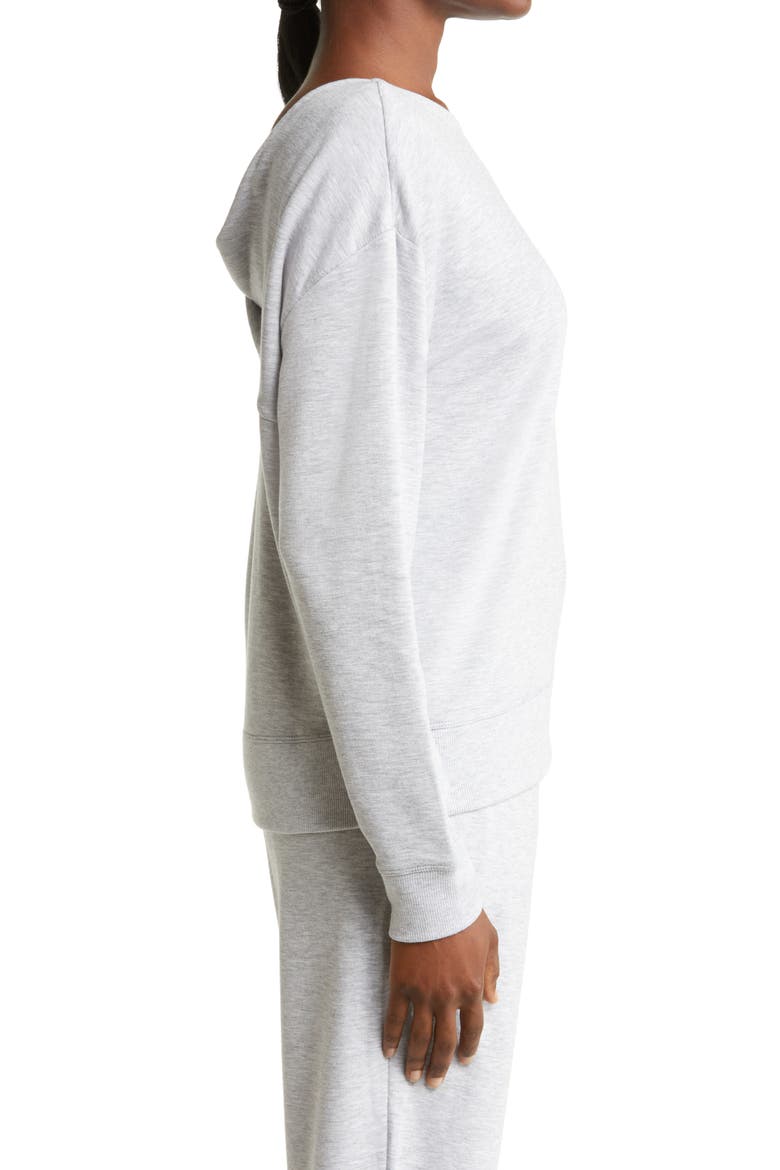 Cozy Twist Pullover Sweatshirt, Alternate, color, GREY LIGHT HEATHER