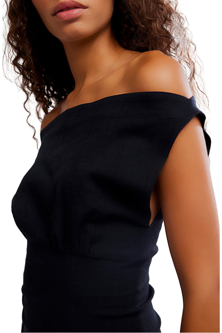 Harper Off the Shoulder Top, Alternate, color, BLACK