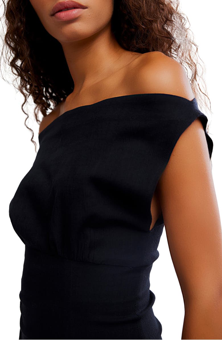 Free People Harper Off the Shoulder Top, Alternate, color, Black