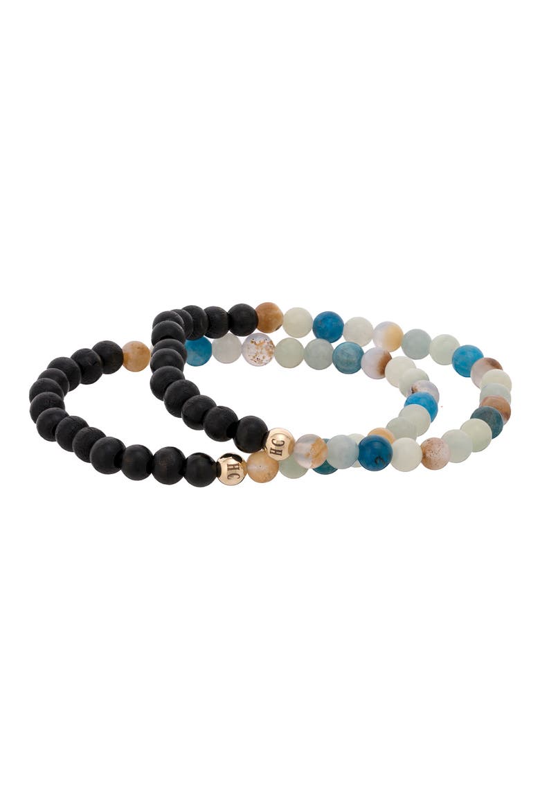 Men's N13 Boss/Confidence Set of 2 Healer's Bracelets, Alternate, color, BLACK