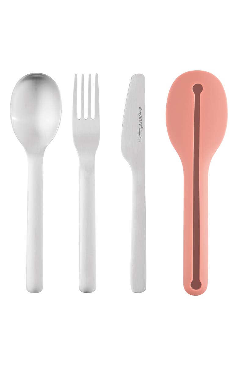 BergHOFF Bento Box with Flatware, Alternate, color, Multicolor