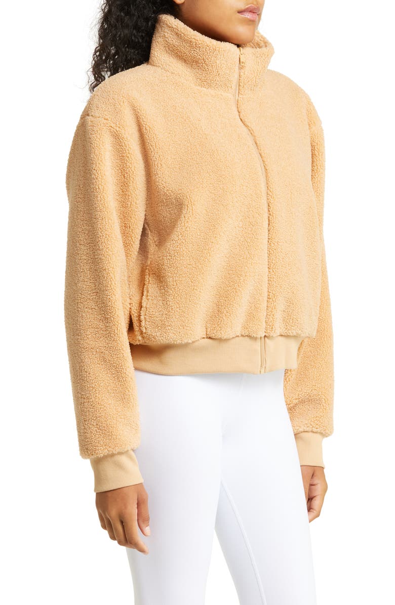 Beyond Yoga Brave the Elements Fleece Bomber Jacket, Alternate, color,