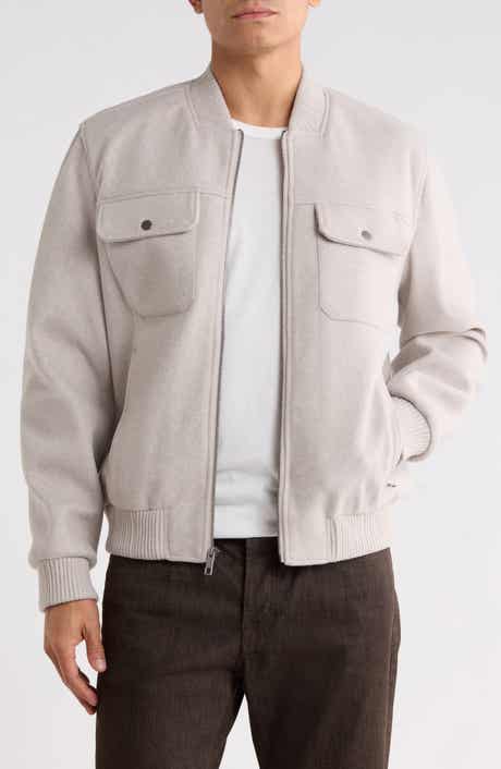 Faux Wool Bomber Jacket