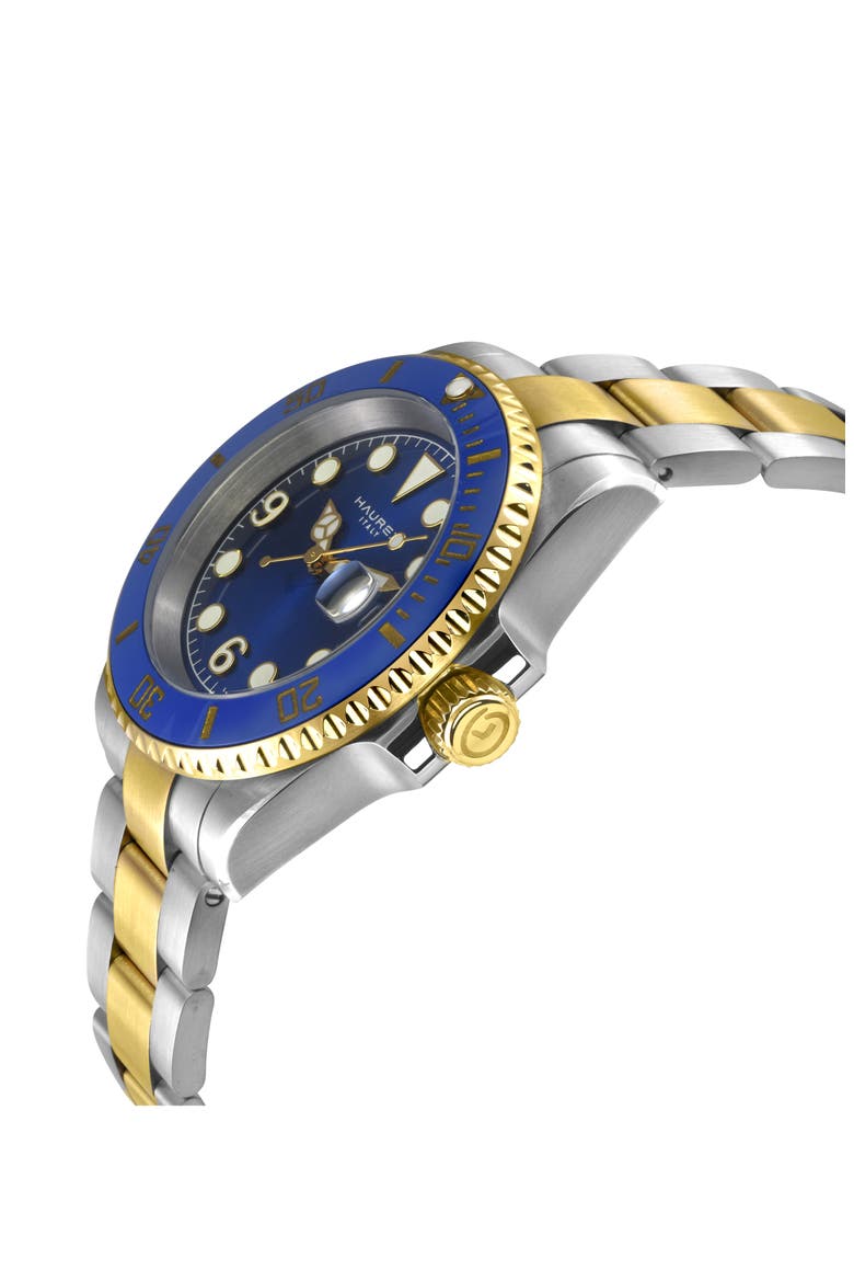 Barracuda 316L Stainless Steel Bracelet Watch, 43mm, Alternate, color, SILVER/ YELLOW GOLD