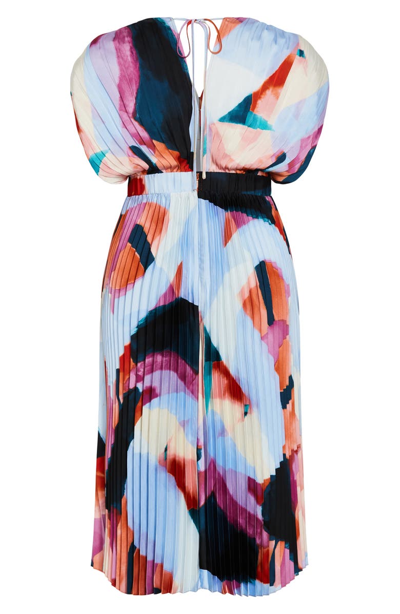 City Chic Henley Pleated Maxi Dress, Alternate, color,