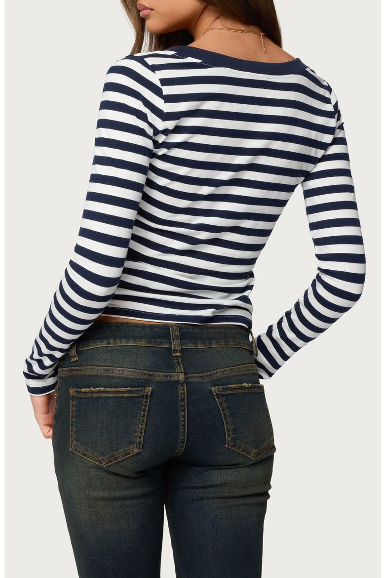 Solly Stripe Long Sleeve Shirt, Alternate, color, NAVY-AND-WHITE